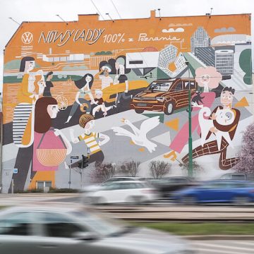 Volkswagen: nowy Caddy uwieczniony na poznańskim muralu!