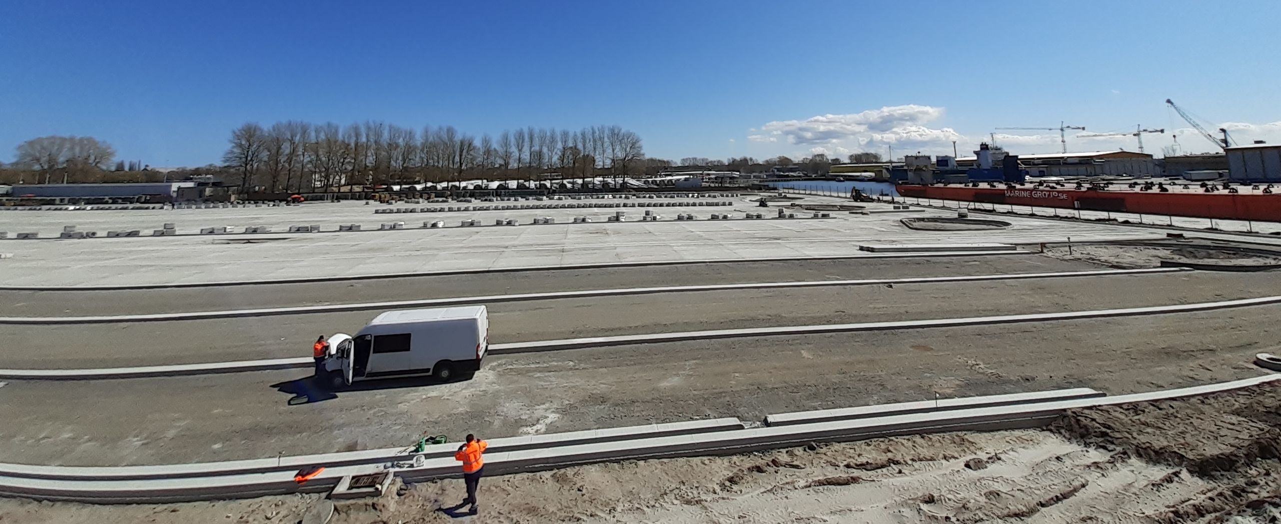 Świnoujście: budowa nowego parkingu dla ciężarówek jest już na półmetku